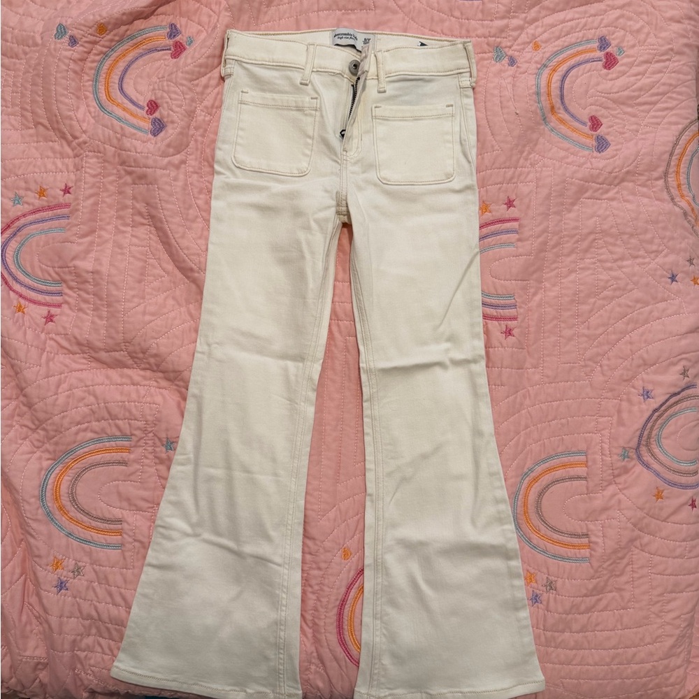 Abercrombie & Fitch Off-White Denim Pants